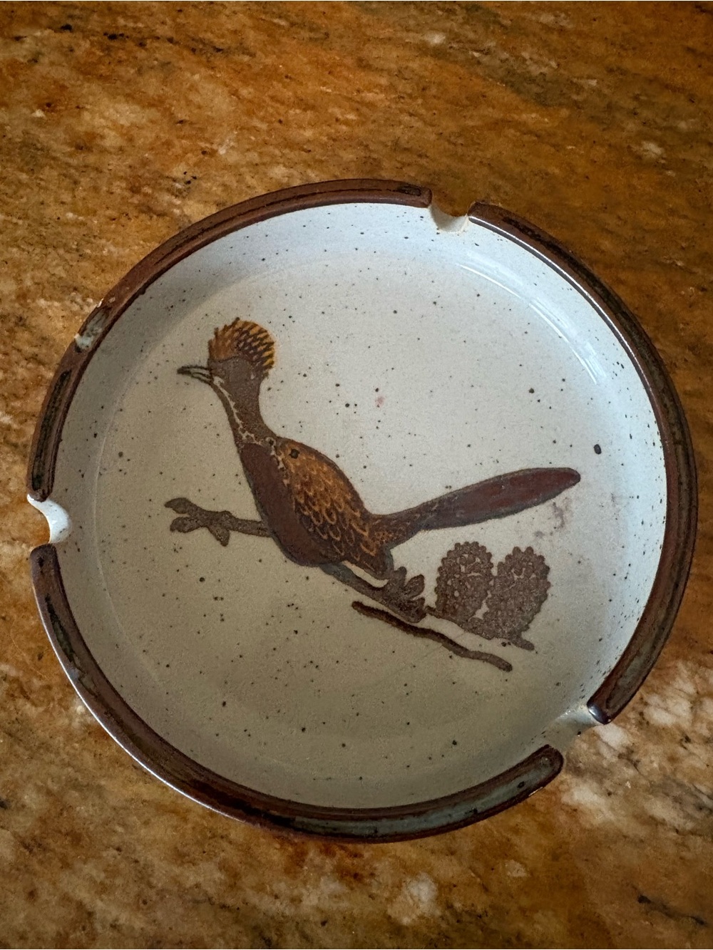 Vintage MCM Otagiri Roadrunner Ceramic Ashtray